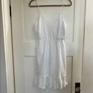 Japna White Eyelet Ruffled Sundress